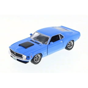1970 Ford Mustang Boss 429 Hard Top, Blue - Motormax 73303/16D - 1/24 scale Diecast Model Toy Car (Brand New but NO BOX)