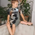 thumbnail image 4 of Fotbe Cartoon Pandas Basketball Pijama Estampada de 2 Piezas para Niños – Ropa de Dormir de Manga Corta Cómoda para Niños y Niñas, Camiseta y Shorts de Algodón-XX-Large, 4 of 6