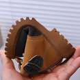 thumbnail image 7 of BRGZLK Toddler Kids Lace Up Boots for Boys Girls Autumn Winter Trendy Color Block High Top Side Zipper Fleece Lined Warm Comfort Boots Outdoor Walking Hiking Ankle Booties Black 11 Little Kids, 7 of 7