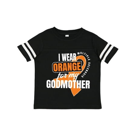 

Inktastic I Wear Orange for My Godmother Multiple Sclerosis Awareness Gift Toddler Boy or Toddler Girl T-Shirt