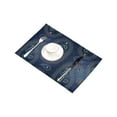 thumbnail image 3 of MKHERT Modern Blue Denim Pattern with Buttons and Paisley Placemats Table Mats for Dining Room Kitchen Table Decoration 12x18 inch,Set of 4, 3 of 4