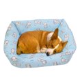 thumbnail image 1 of Cama de enfriamiento para perros Dormir en verano Cama de seda de hielo fresca para perros y gatos pequeños, medianos y grandes Camas para mascotas lavables y transpirables con fondo antideslizante, 1 of 5