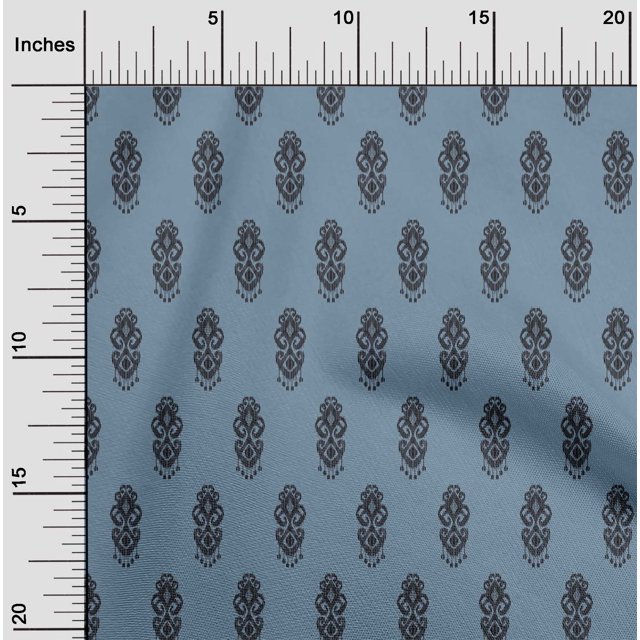 oneOone Polyester Lycra Fabric Ethnic Ikat Print Sewing Fabric BTY 56 Inch Wide