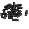 thumbnail image 1 of Unique Bargains 20 Pcs 5.5mm Dia Single Hole Rope DIY End Spring Stop Stoppers Drawstring Toggles Black, 1 of 1