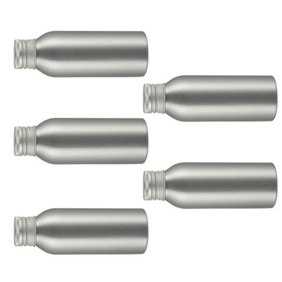 Miiottaa Pack of 5 Efficient Aluminum Water Bottles With Leak Proof Lid Durable User Friendly Drinkware for Outdoor Gym Office