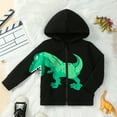 thumbnail image 2 of CUZIBR Toddler Boys Girls Long Sleeve Winter Warm Outwear Jacket Coats Cartoon Dinosaur Prints Holiday Dailywear For Child, 2 of 7