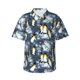 thumbnail image 1 of Fotbe Penguin Arctic Adventure Camisa Hawaiana para Hombre Unisex – Camisa Casual de Verano con Botones de Manga Corta de Algodón y Lino,Small, 1 of 7