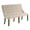 Beige, variant on Large Walnut Wood Dining Bench Upholstered with Beige Linen Fabric