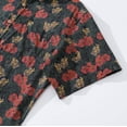 thumbnail image 3 of YIUME Valentine's Day Men's Hawaiian Shirt Serenity in Bloom Print By Mahhima Bansal Cotton Button-down Short Sleeve Aloha Shirt, 3 of 7