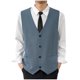 thumbnail image 2 of pstuiky Camiseta sin mangas para hombre, Traje de bolsillo de color liso con solapa y sin mangas para hombre Camisas para hombres s, 2 of 8