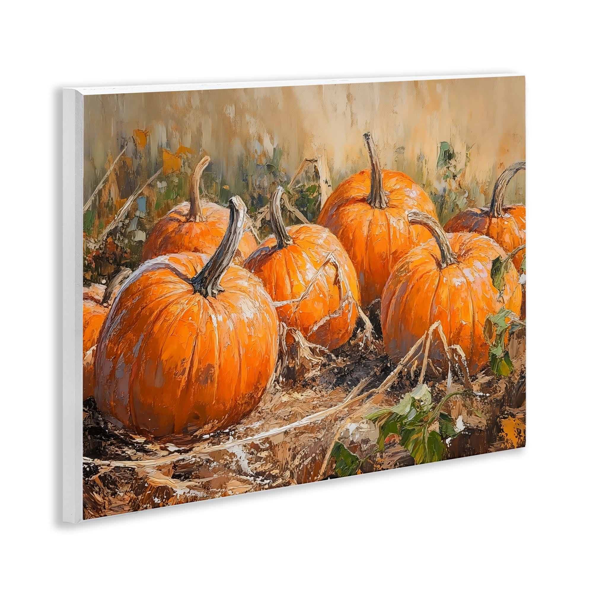 Stupell Industries Pumpkin Patch Autumn Harvest Scene Wall Plaque Art, design by Nini Art