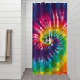 thumbnail image 2 of Colorful Tie Dye Pattern Shower Curtain 36"x72" ,Bathroom Decorative Shower Curtains Set with 12 Hooks,Modern Waterproof Washable Shower Curtain, 2 of 6