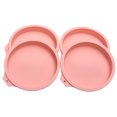thumbnail image 1 of Cheers 4Pcs Multi-Use Cake Molds Anti-Stick Flexible Round DIY Baking Mold for Bakery, 1 of 8