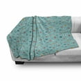 thumbnail image 2 of Beach Soft Flannel Fleece Throw Blanket, Starfish Swimsuit Anchor Sandals Sailboat Summer, Cozy Plush for Indoor and Outdoor Use, 50" x 70", Sea Blue Multicolor, by Ambesonne, 2 of 5