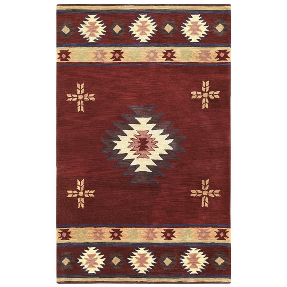 Rizzy Rugs Southwest Area Rug SU2009 Burgundy Arrows Shapes 2' 6" x 10' Rectangle