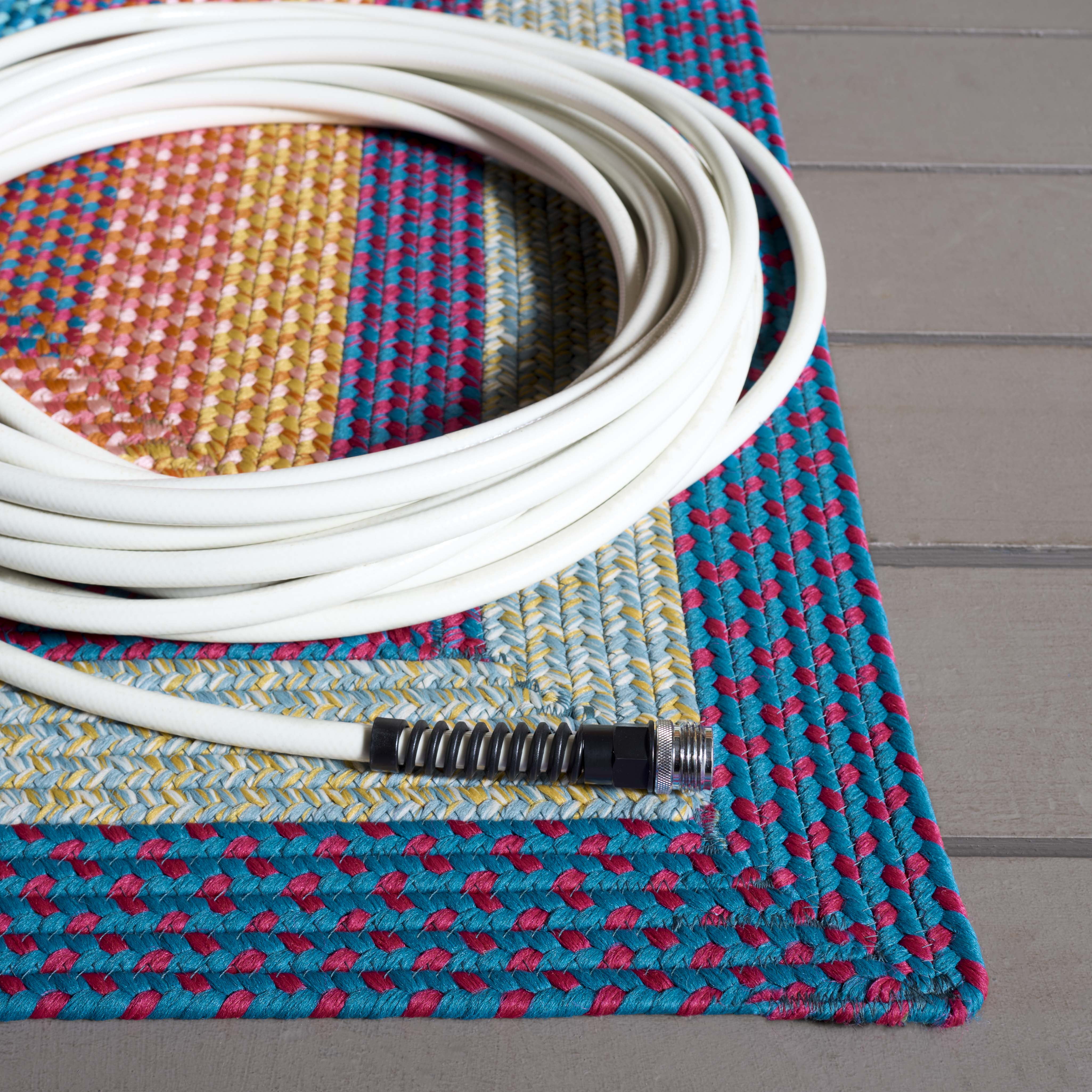 Safavieh Braided Ellen Bordered Machine Washable Reversible Area Rug, Red/Orange, 3' x 5'