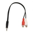 thumbnail image 1 of 3.5mm Stereo Adapter Headphone Jack to 2 RCA Audio Cable with 2 Pcs RCA Phono Y Splitter Lead Adapter Cable, 1 of 7