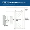 thumbnail image 3 of 36in. W x 84in. H White Sliding MDF Barn Door with Black Sliding Door Hardware Kit & Handle, Pre-Drilled Ready to Assemble, Waterproof PVC Coating, H-Frame, 3 of 6