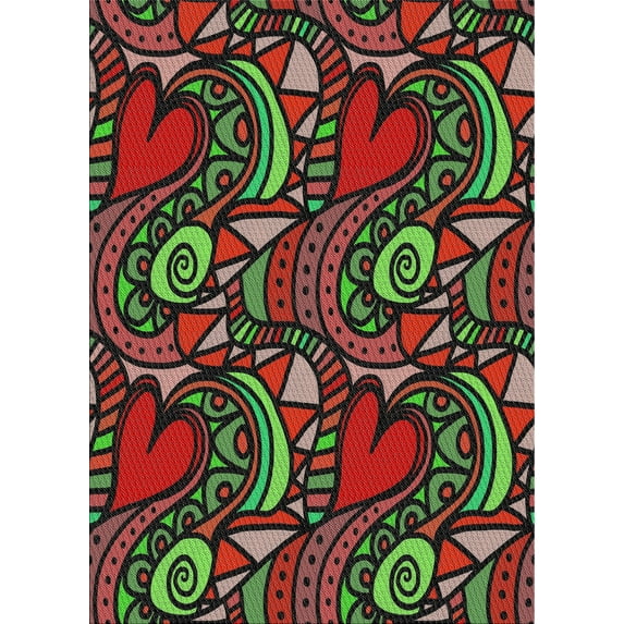 Ahgly Company Machine Washable Indoor Rectangle Transitional Dark Moccasin Green Area Rugs, 2' x 5'