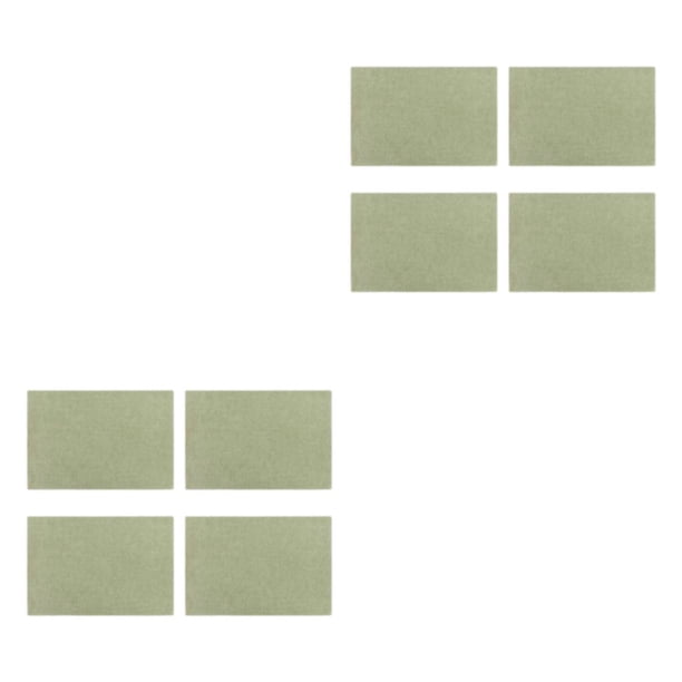Manteles individuales de lino Bearachild 4 uds antideslizante lavable resistente a manchas Verde 2Conjunto