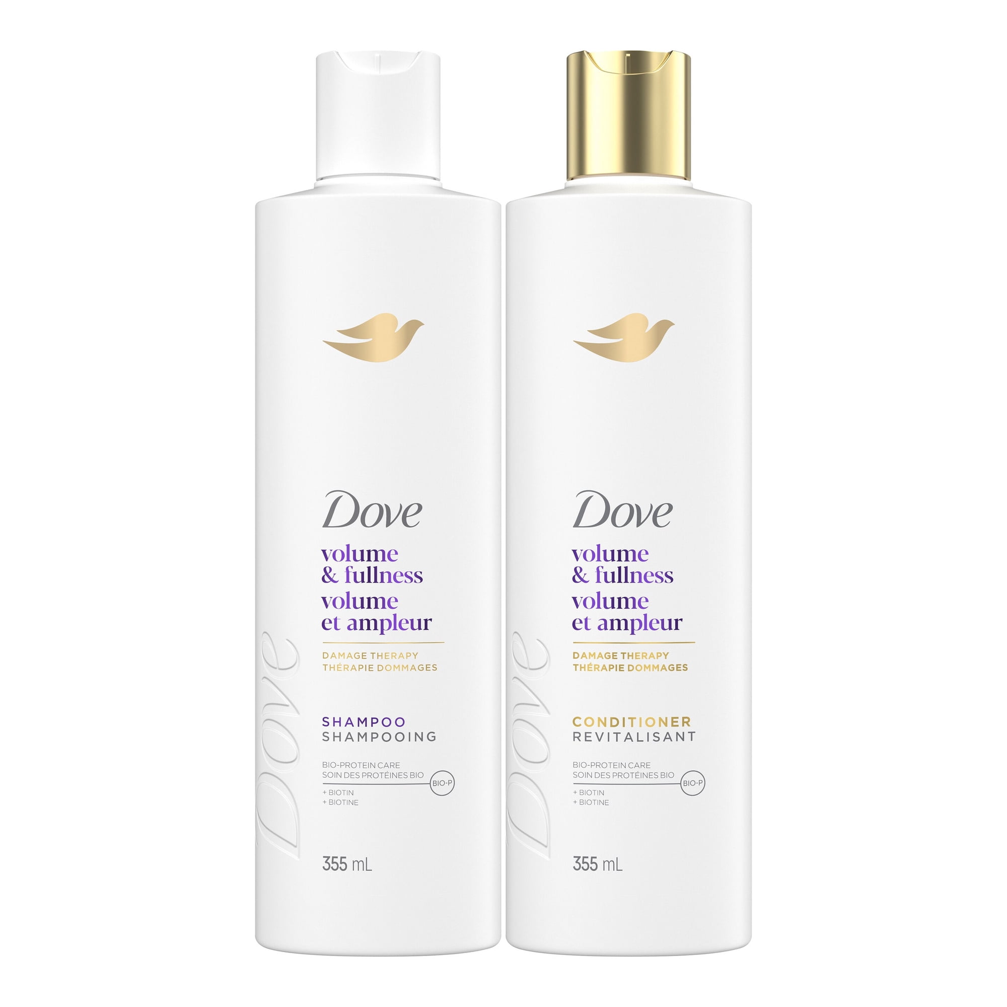 Dove Shampoo & Conditioner for Fine, Thin Hair Volume and Fullness with Bio-Protein Care Technology and Biotin ,12 fl oz 2 Pack