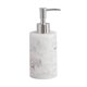 thumbnail image 1 of Dispensador de jabón de manos, dispensador de jabón de contenedor de aceite esencial de champú recargable de resina veteada en forma de cilindro para baño, cocina (270 ml/blanco), 1 of 4