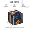 thumbnail image 4 of Yiaed Vintage Blue Leaf Mushroom Print Tissue Box Cover, PU Leather Decorative Organizer for Tabletop, Bathroom, Car, Office Creative Decorative, 4 of 7
