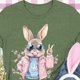 thumbnail image 5 of Camiseta de Cuello Redondo de Manga Corta de la Mujer, Top de Moda para Invierno Y Primavera Impresa de Navidad Casual 3/4, 5 of 7
