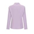thumbnail image 5 of AZoiNM Women's Slim Fit One-Button Notch Lapel Blazer & Pants Set, Business Casual Work Suit for Office, 70% Polyester 30% Viscose, Lake Blue/Light Purple, Fall Winter Spring, 5 of 7