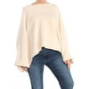FREE PEOPLE Womens Ivory Long Sleeve Casual Sweater Regular L
