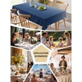 thumbnail image 5 of Navy Blue Ombre Table Cloth, Modern Abstract Art Gradient Aesthetics Waterproof Tablecloth for Rectangle Tables, Reusable Washable Fabric Table Cover for Restaurant Kitchen Dining Tables 54"x108", 5 of 6