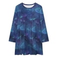thumbnail image 2 of Aurora Borealis Art Loose Dress Evening Dress Summer Dresses for Women Luxury Dress Long Sleeved Dress, 2 of 4