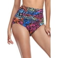 thumbnail image 3 of RELLECIGA Women's Swimwear High Waisted Ruched Bikini Bottom, 3 of 6