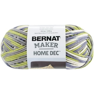 Bernat Maker Home Dec Gold Yarn - 2 Pack of Easy to Use Yarn for Beginners – Cotton & Nylon Blend – Gauge #5 Bulky Yarn for Knitting, Crocheting