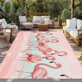 thumbnail image 2 of Pink Flamingo Outdoor Rug for Patio/Deck/Porch, Non-Slip Large Area Rug 4 x 6 Ft, Valentine's Day Birds Lake Animals Indoor Outdoor Rugs Washable Area Rugs, Reversible Camping Rug Carpet Runner, 2 of 8