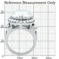 thumbnail image 2 of High polished (no plating) Stainless Steel Ring with AAA Grade CZ in Clear for Women Clear Stone Color Style TK184 Size 6, 2 of 5