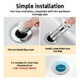thumbnail image 7 of 2Pack Bathroom Sink Stopper 1.06"-1.50", Universal Bathroom Sink Drain Pop Up Stopper for US Bathroom Sink Stainless Steel Floor Drain Filter, U.S. Standard Universal Drain Filter (Silver), 7 of 7