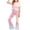 xb13-Pink, variant on Girls 2 Piece Outfits Short Sleeve Tops & Flared Pants Kids Teen Trendy Summer Clothing Set, Size 7-14 Years Floral Print Girls Two Piece Outfits Summer