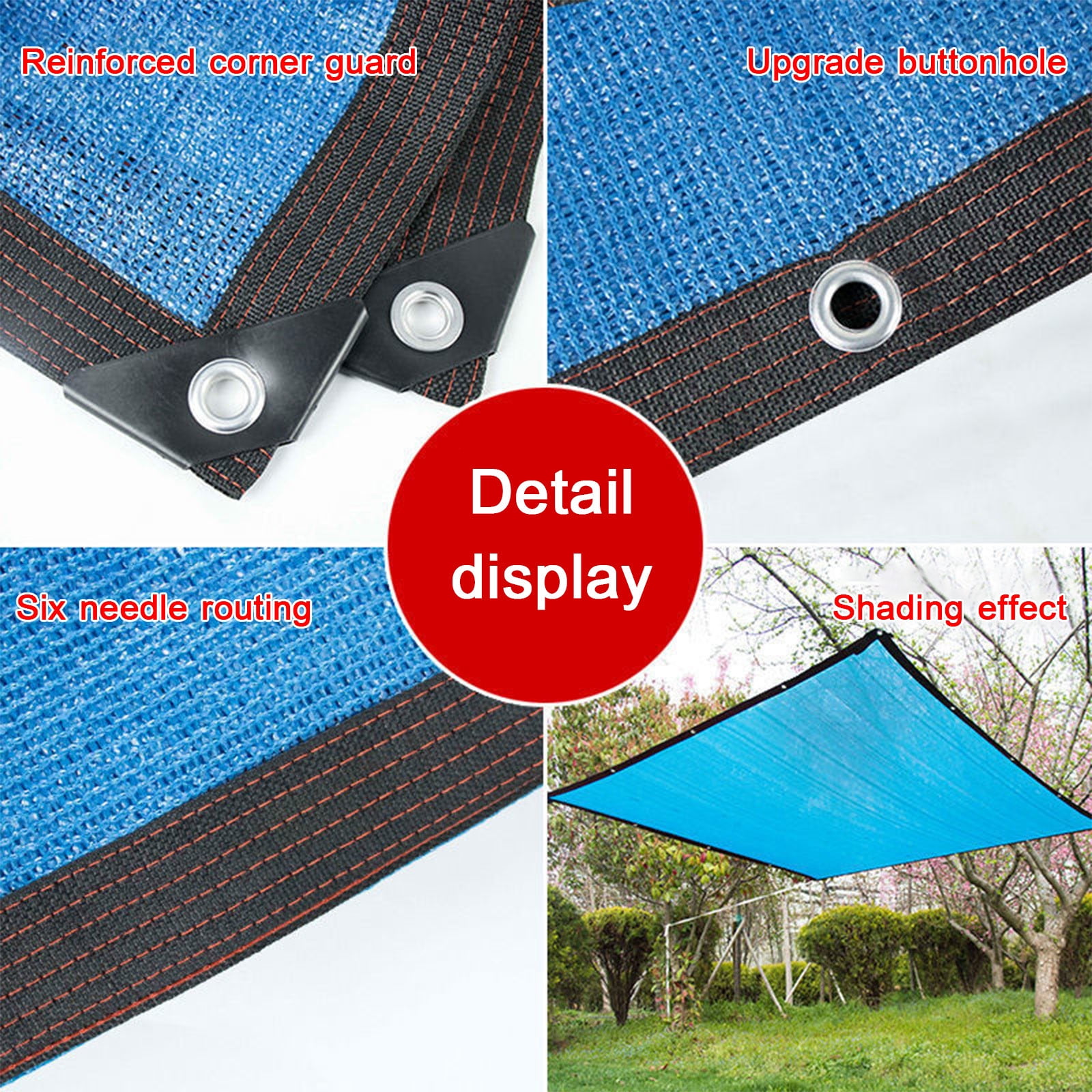 Summer Savings Clearance! Boovnll Sun Shades Outdoor Patio, 6.6x13.2Ft Rectangle Sand UV Block Sunshade Mesh Insulation Permeable Heavy Duty Shade Cloth for Outdoor Patio Yard Garden, Sun Shade