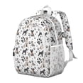 thumbnail image 2 of Schnauzer Dog and Footprints Backpack for School,Cute School Bag,Schoolbag with Adjustable Shoulder Straps & Padded Back,15"x11.42"x5.5", 2 of 6