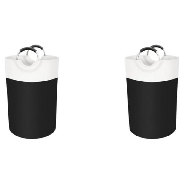 Matsuzay Cesto de ropa sucia bolsa de ropa 90L cesto impermeable para dormitorio hogar Negro puro mango de aluminio/90l 2Conjunto