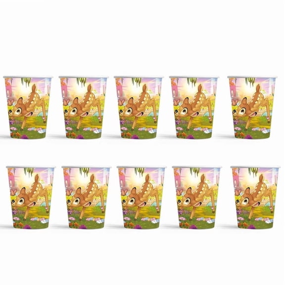 Bambi Birthday Party Supplies Cups Tableware Disposable Paper Mouthwash Drinking Cups