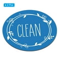 thumbnail image 3 of Unique Bargains Dishwasher Magnet Round Refrigerator Sign Magnet 2 Pack Blue Black, 3 of 5