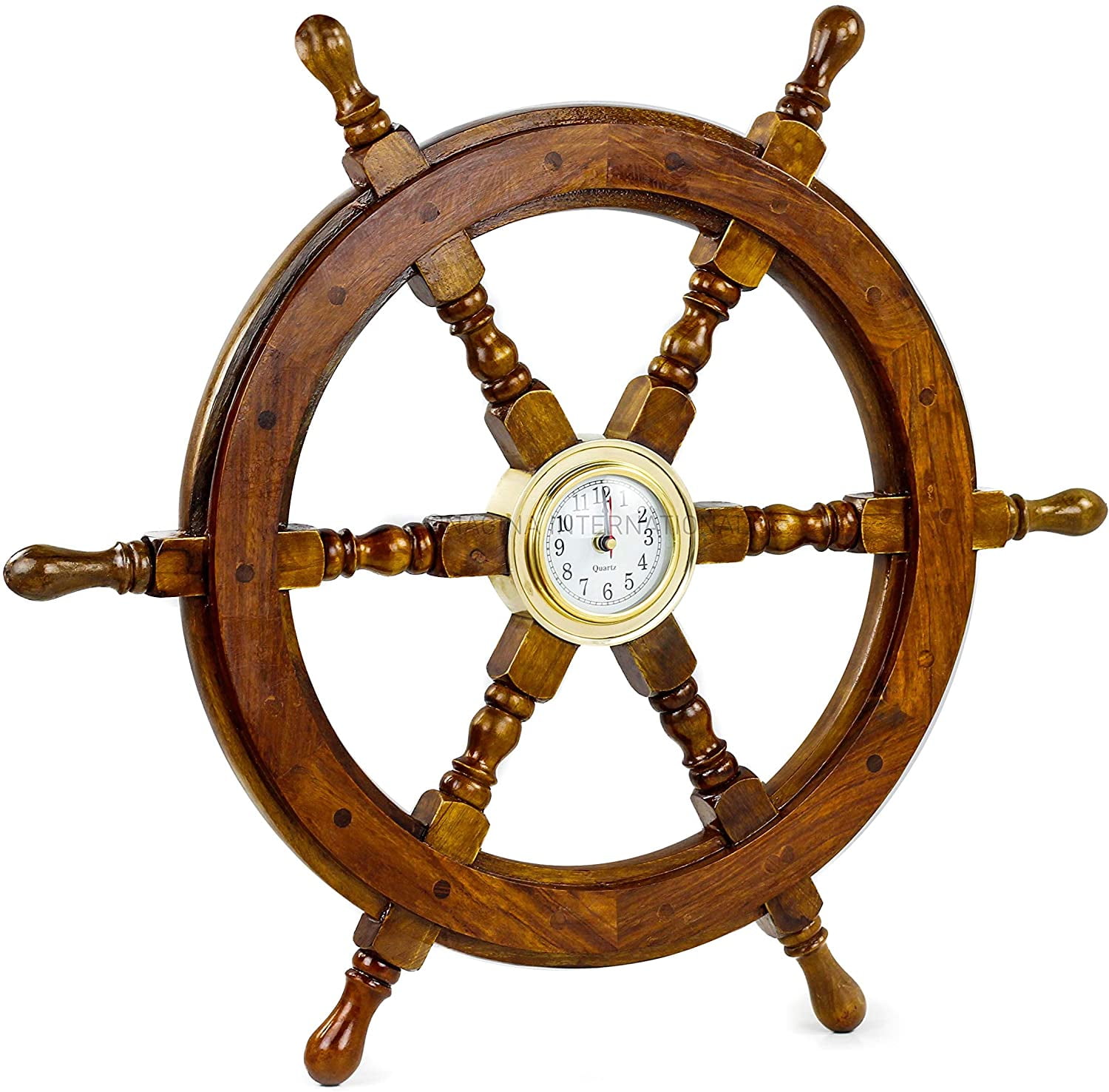 Brass Astrolabe Nautical Sextent 8inch with Wooden Box - Walmart.com