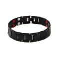 thumbnail image 1 of Bracelet Magnétique pour Hommes en Acier Titane avec Double Rangée de 4 Aimants, 1 of 6