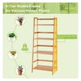 thumbnail image 5 of Bamboo Plant Rack 4-Tier with Guardrails - Stable Ladder Shelf for Living Room, Kitchen, Books, Plants - Space Saving Display Shelves, 5 of 9
