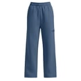 thumbnail image 4 of Fleece Wide Leg Sweatpants for Women Ghalytn Elastic Waist Pants - Loose Straight Trousers with Zipper Side Pocket, 4 of 6