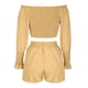 thumbnail image 4 of Puntoco Moda Mujer Casual Suelto Sólido Manga Corta Tops Pantalones Cortos Blusa Fuera Del Hombro Puntoco Puntoco-3087, 4 of 7