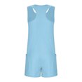 thumbnail image 4 of MKOSPLRT Jumpsuits for Girl Shorts 4-15 Years Scoop Neck Sleeveless Tank Top Romper Shorts Solid Racerback Wide Leg Jumpers with Pocket, 4 of 8