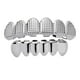 thumbnail image 2 of Parrilla para dientes superiores e inferiores, 6 dientes con barras moldeadoras (2 colores a elegir) Plata, 2 of 8